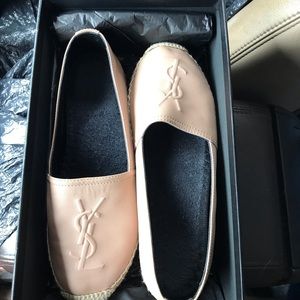 Saint laurent “ysl” espadrilles size 35.5  ‘5.5’ brand new with box color nude
